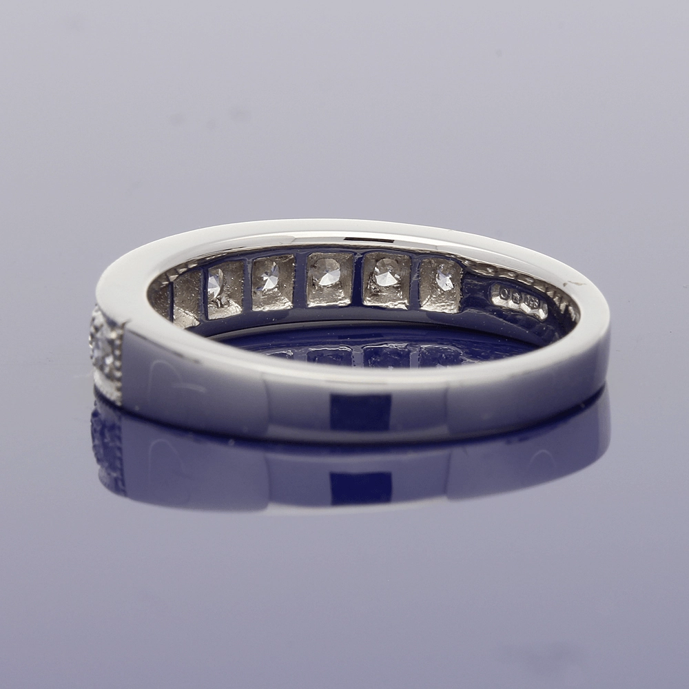 Platinum Graduated Diamond Half Eternity Ring