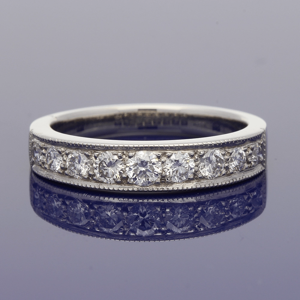 Platinum Graduated Diamond Half Eternity Ring
