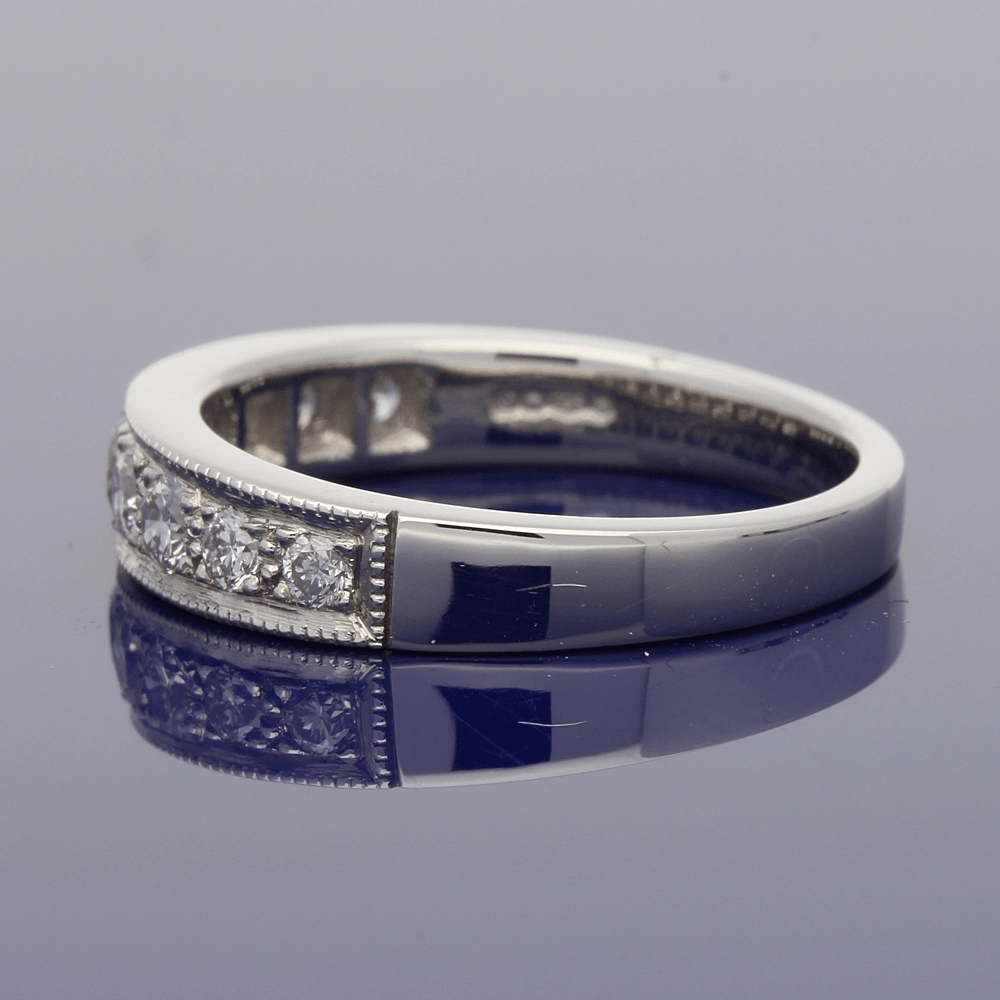 Platinum Graduated Diamond Half Eternity Ring