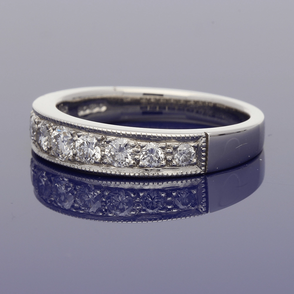 Platinum Graduated Diamond Half Eternity Ring