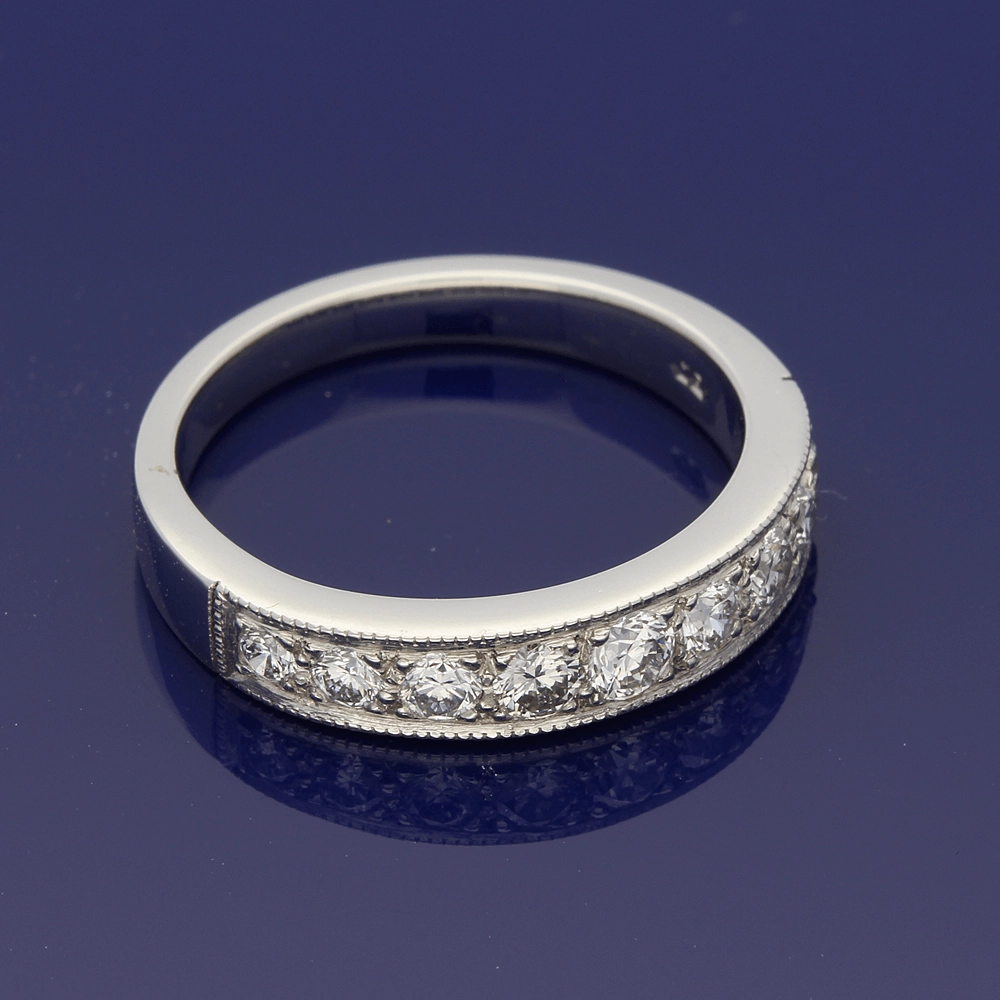 Platinum Graduated Diamond Half Eternity Ring