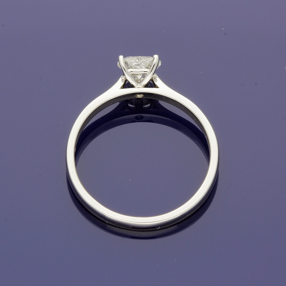 Platinum Heart Shape 0.57ct Diamond Solitaire Engagement Ring - Certificated