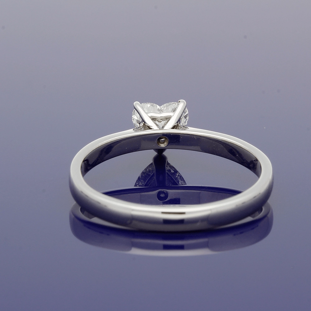 Platinum Heart Shape 0.57ct Diamond Solitaire Engagement Ring - Certificated