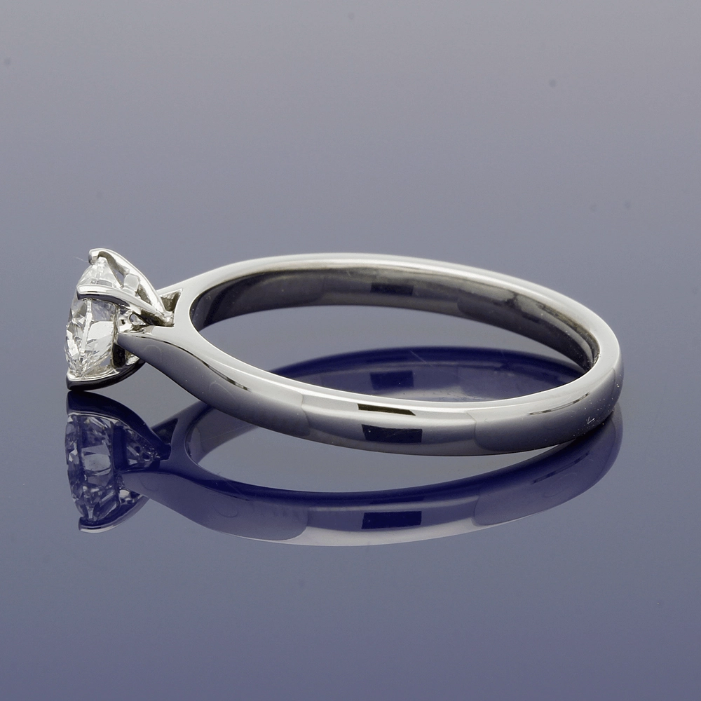 Platinum Heart Shape 0.57ct Diamond Solitaire Engagement Ring - Certificated