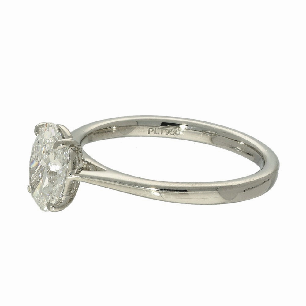 Platinum Laboratory-Grown 1.25ct Oval Cut Diamond Solitaire Ring