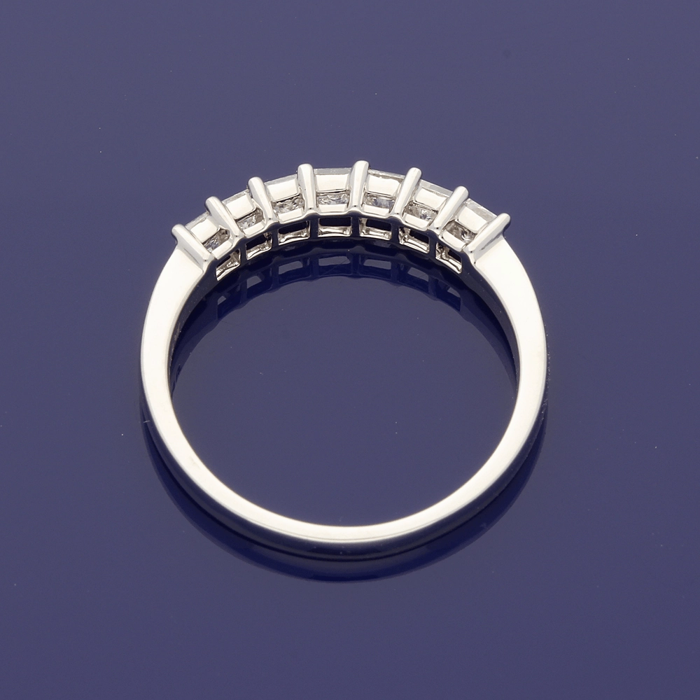 Platinum Princess Cut Diamond 7-Stone Half Eternity Ring