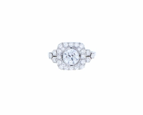 Platinum ring with brilliants