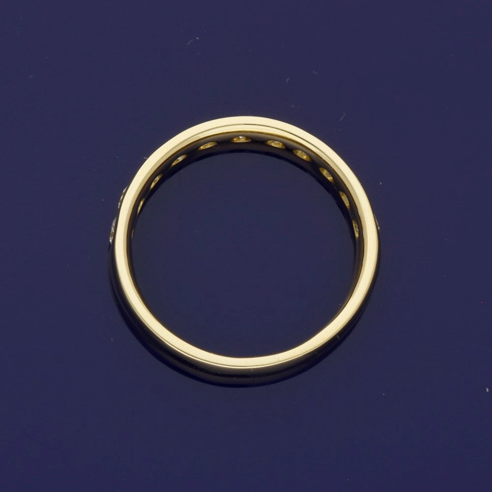Pre-loved 18ct Yellow Gold Channel Set Diamond Half Eternity Ring