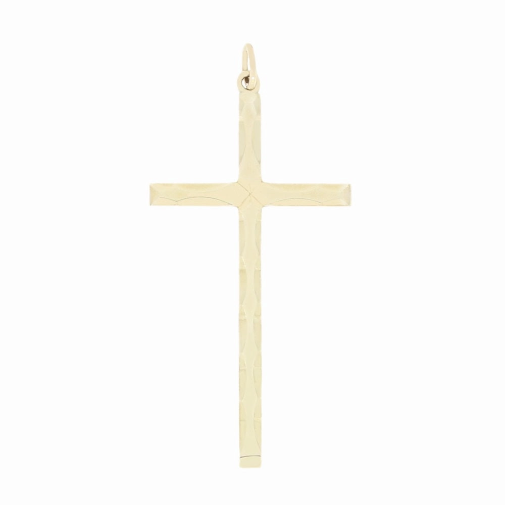 Pre Owned 9ct Yellow Gold Crucifix Cross Pendant