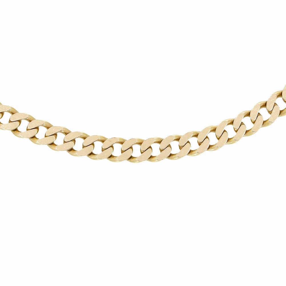 Pre Owned 9ct Yellow Gold Mens Curb Chain Necklace