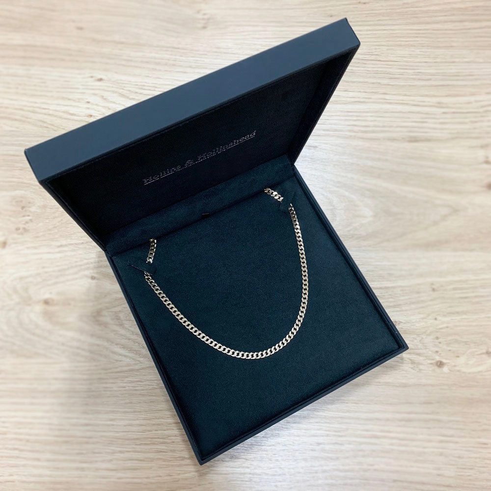 Pre Owned 9ct Yellow Gold Mens Curb Chain Necklace