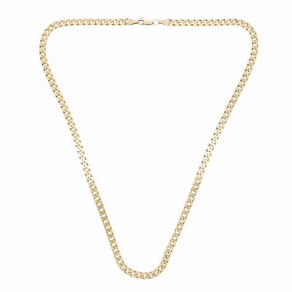Pre Owned 9ct Yellow Gold Mens Curb Chain Necklace