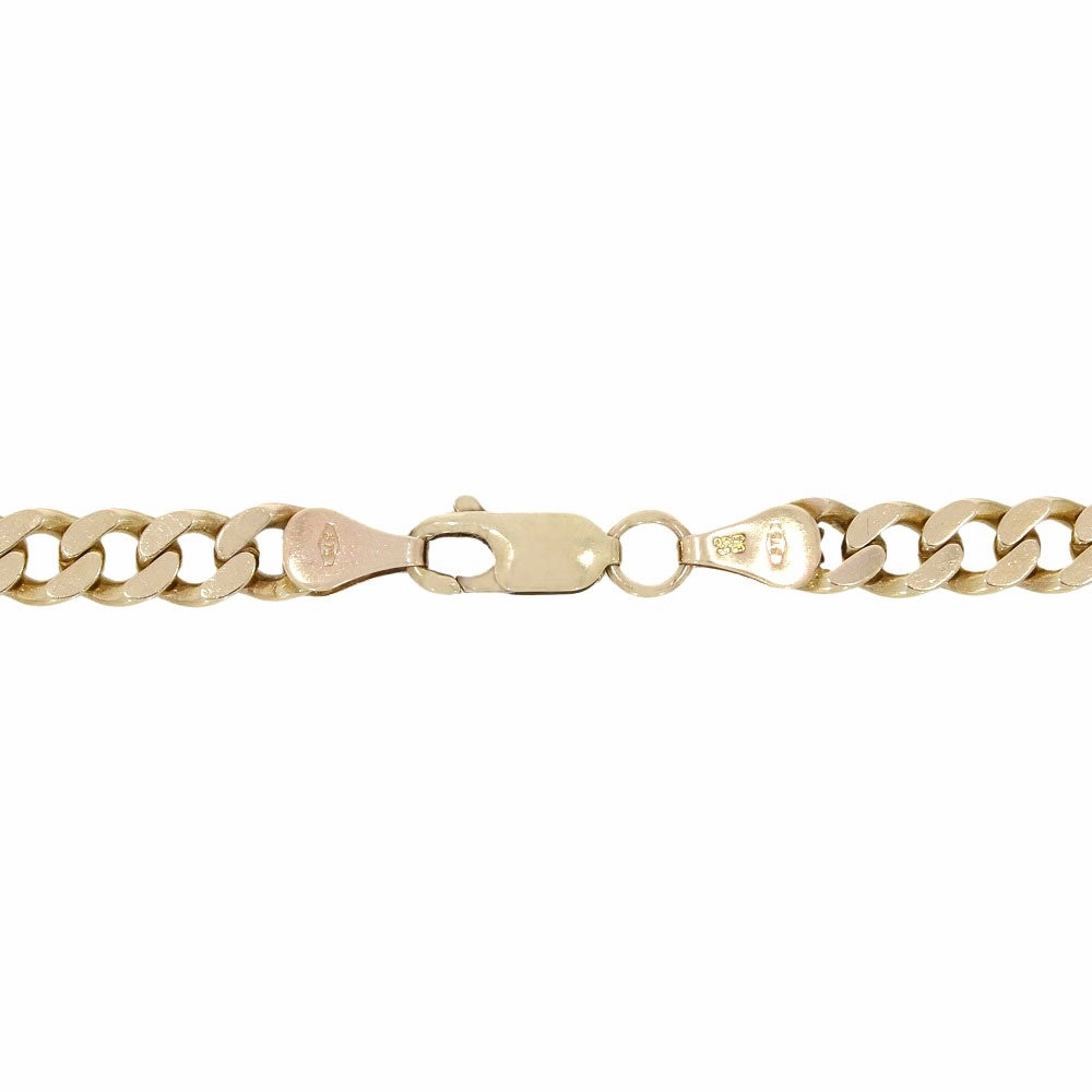 Pre Owned 9ct Yellow Gold Mens Curb Chain Necklace