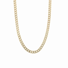 Pre Owned 9ct Yellow Gold Mens Curb Chain Necklace