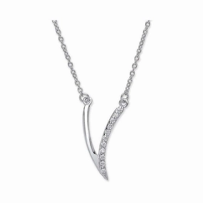 Purity Sterling Silver Cubic Zirconia Necklace PUR3852N