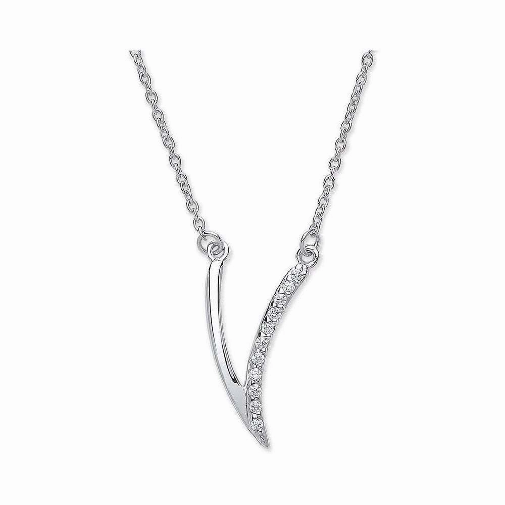 Purity Sterling Silver Cubic Zirconia Necklace PUR3852N