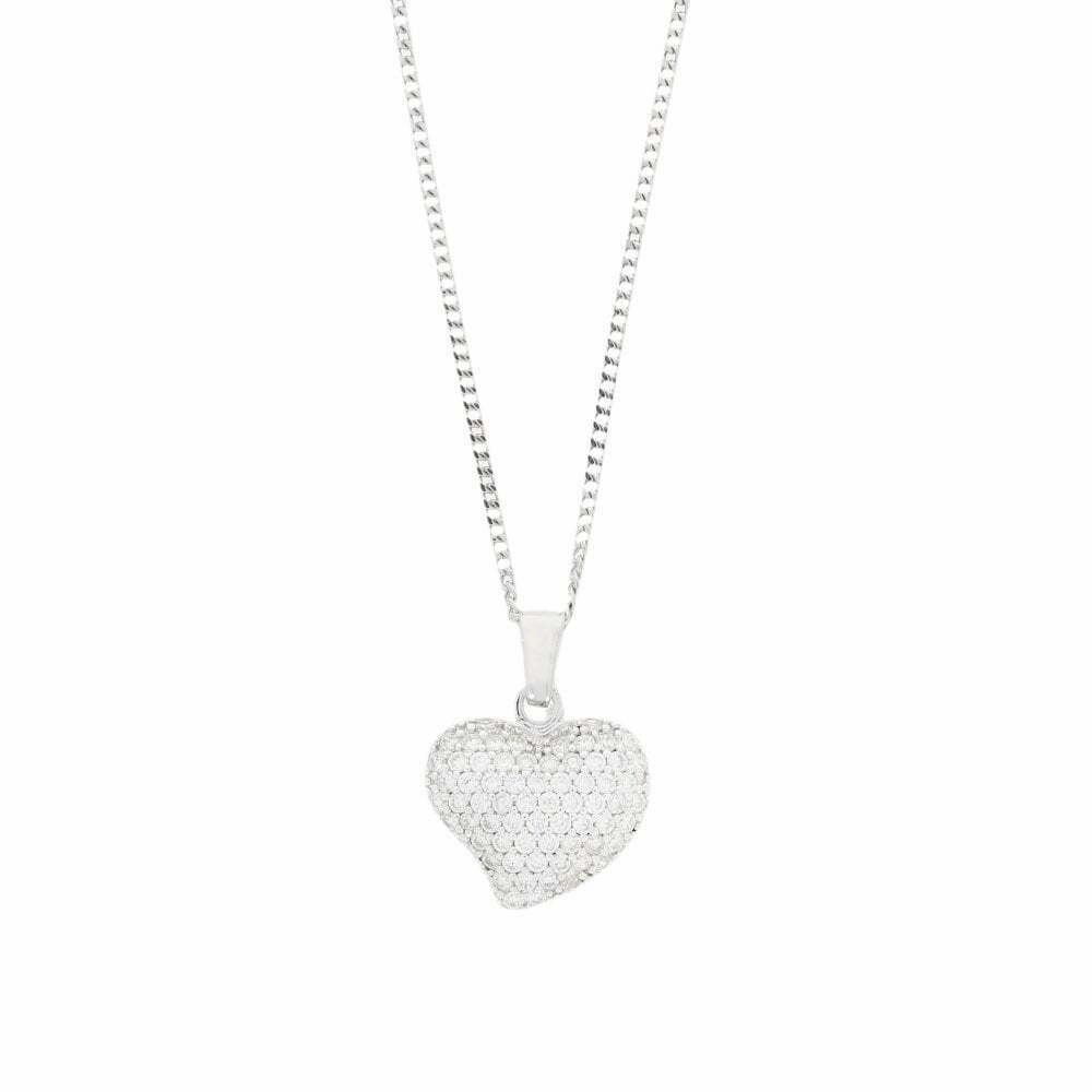 Purity Sterling Silver Heart Pendant and Chain PUR1312P