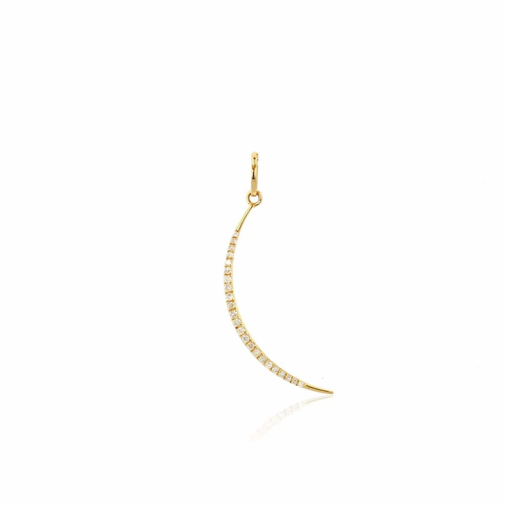 Rachel Reid 14k Diamond Crescent Moon Charm
