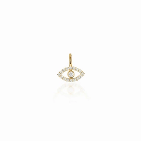 Rachel Reid 14k Diamond Evil Eye Charm