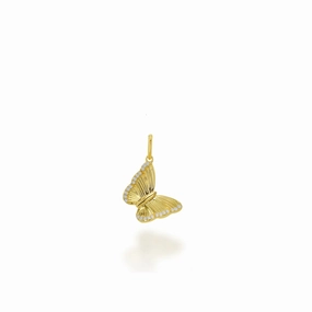 Rachel Reid 14k Diamond Fluted Butterfly Charm
