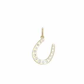 Rachel Reid 14k Diamond Horseshoe Charm