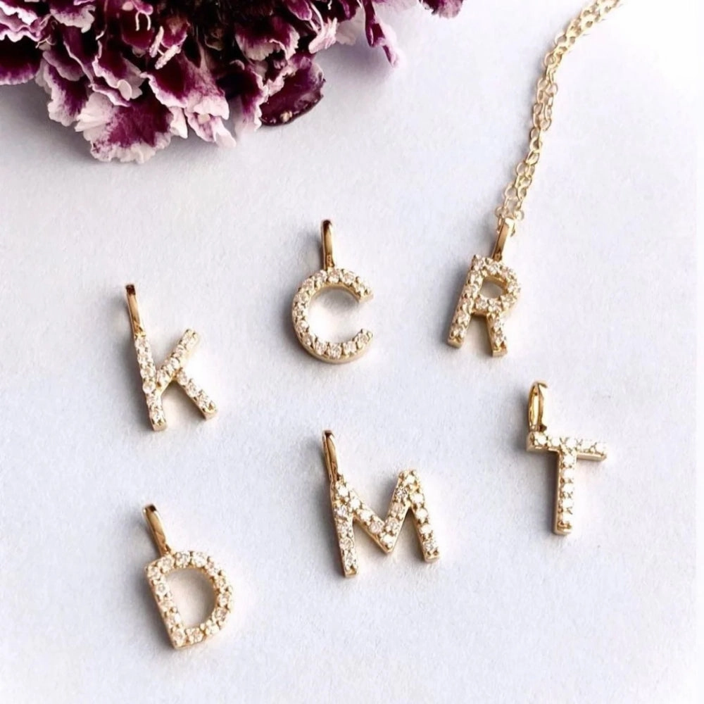 Rachel Reid 14k Diamond Letter Charm