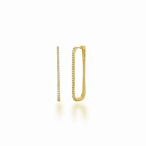 Rachel Reid 14k Large Diamond Square Hoops