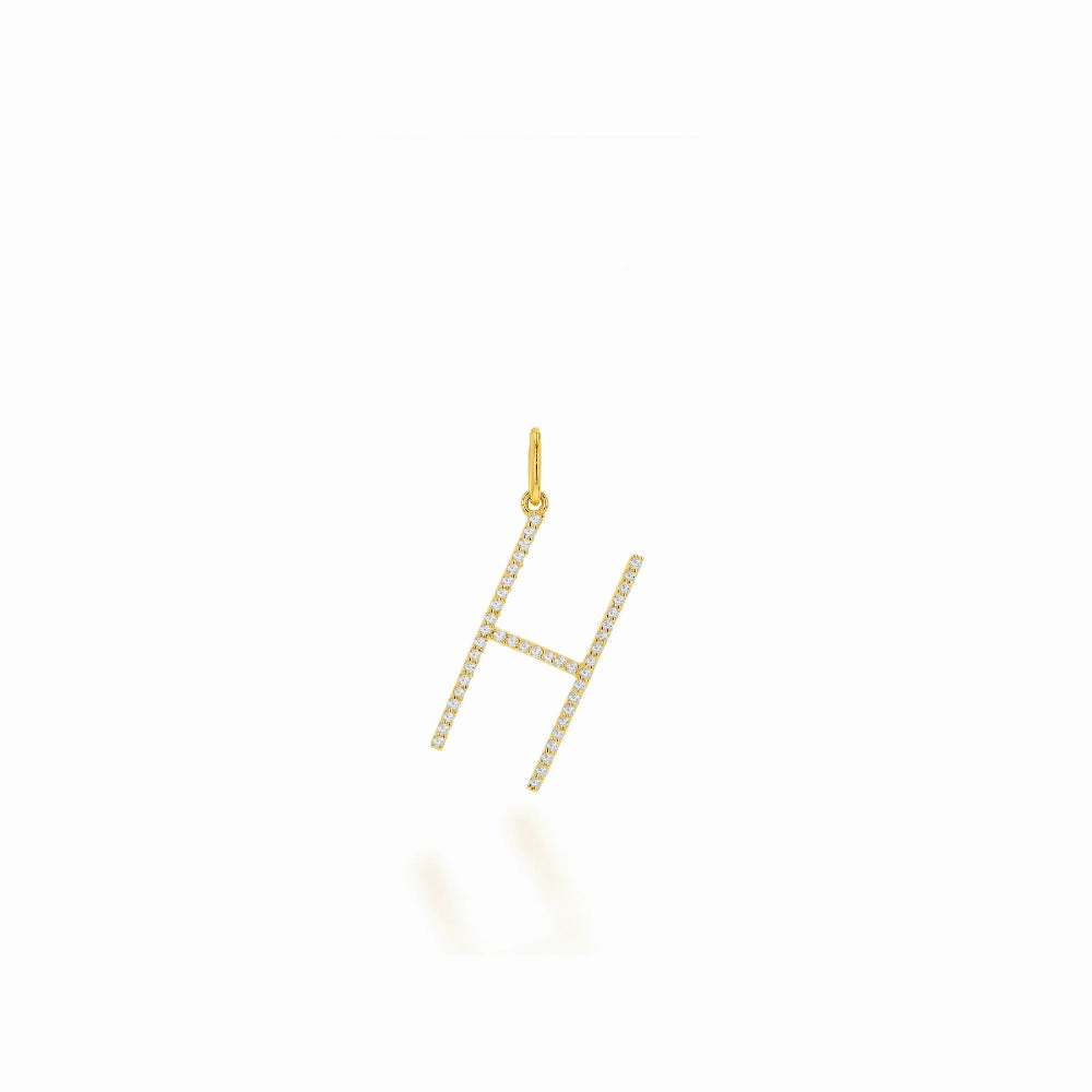 Rachel Reid 14k Oversized Diamond Letter Charm