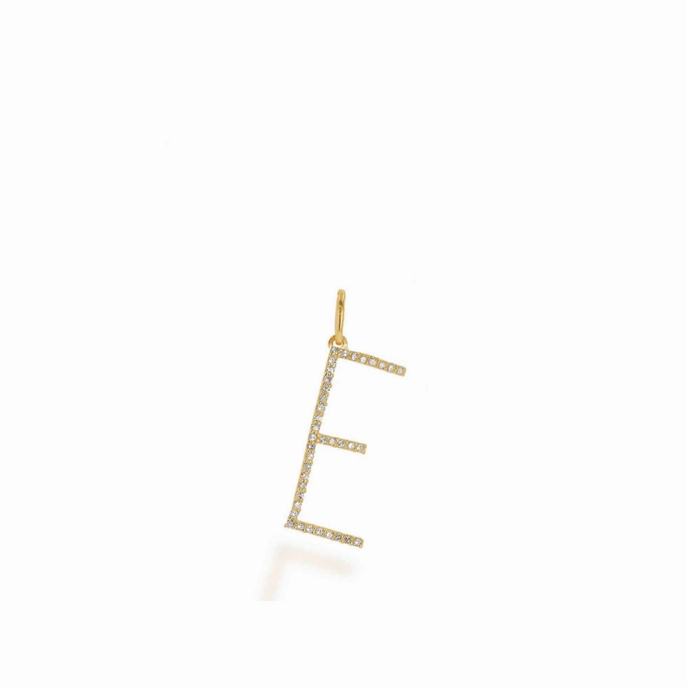Rachel Reid 14k Oversized Diamond Letter Charm
