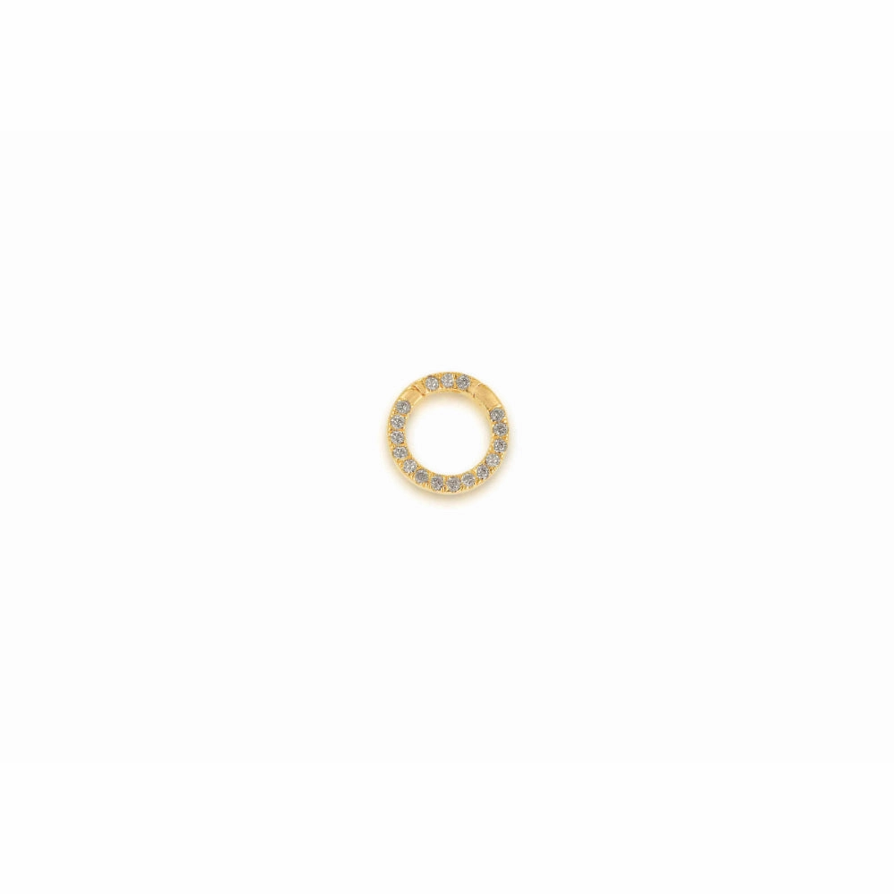 Rachel Reid 14k Round Diamond Charm Clip