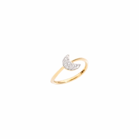 Ring with a diamond moon