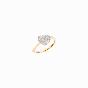Ring with diamond heart