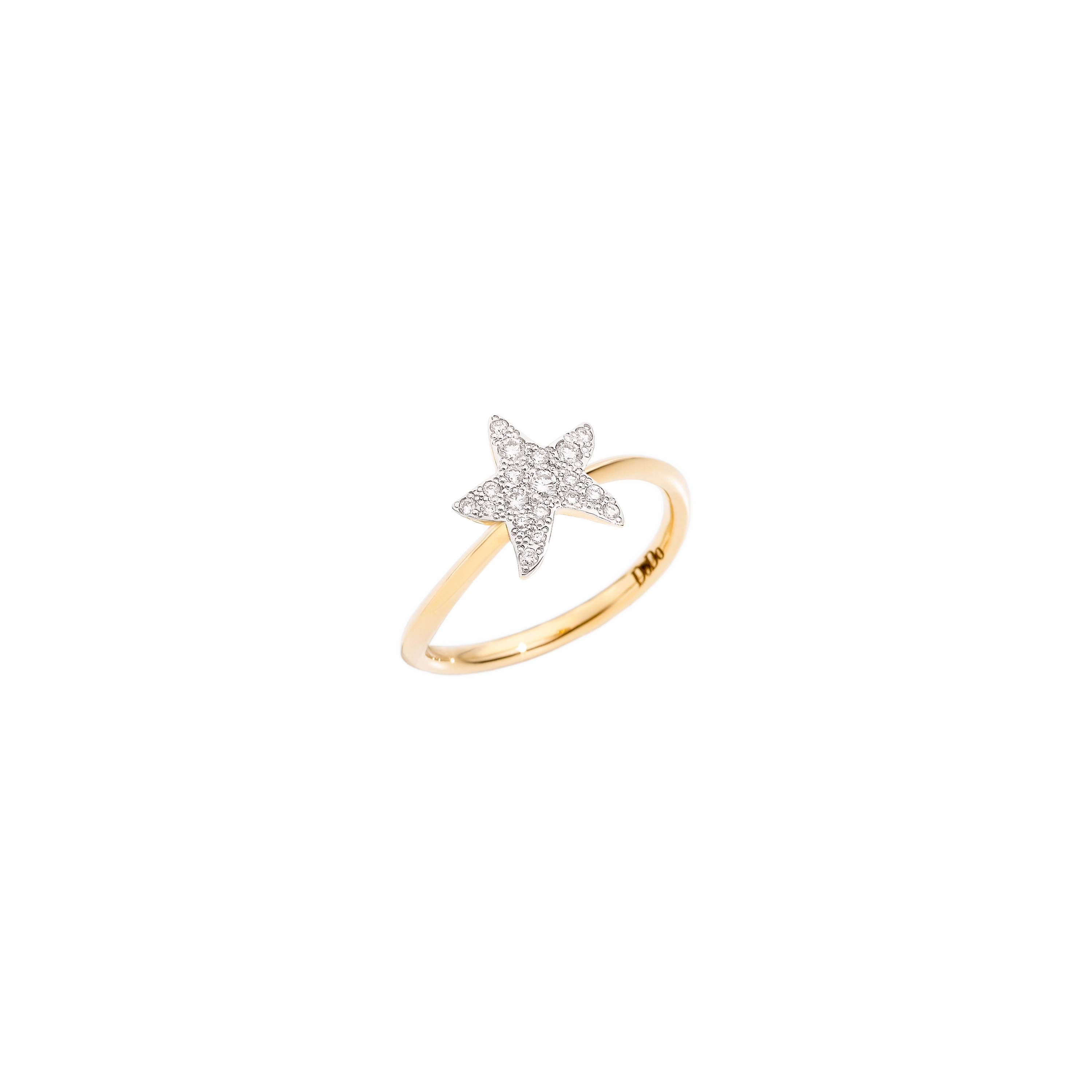 Ring with diamond star