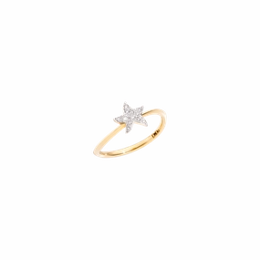 Ring with mini diamond star