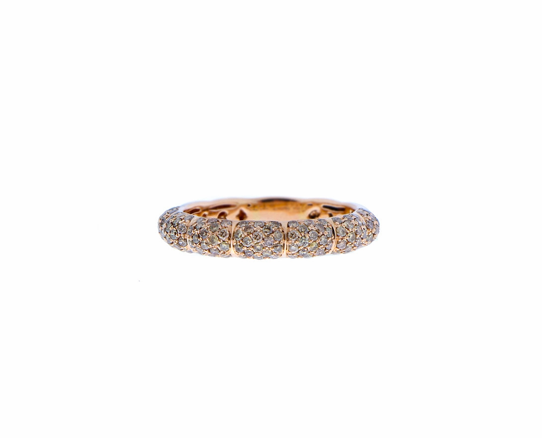 Rose gold and brown diamond ring