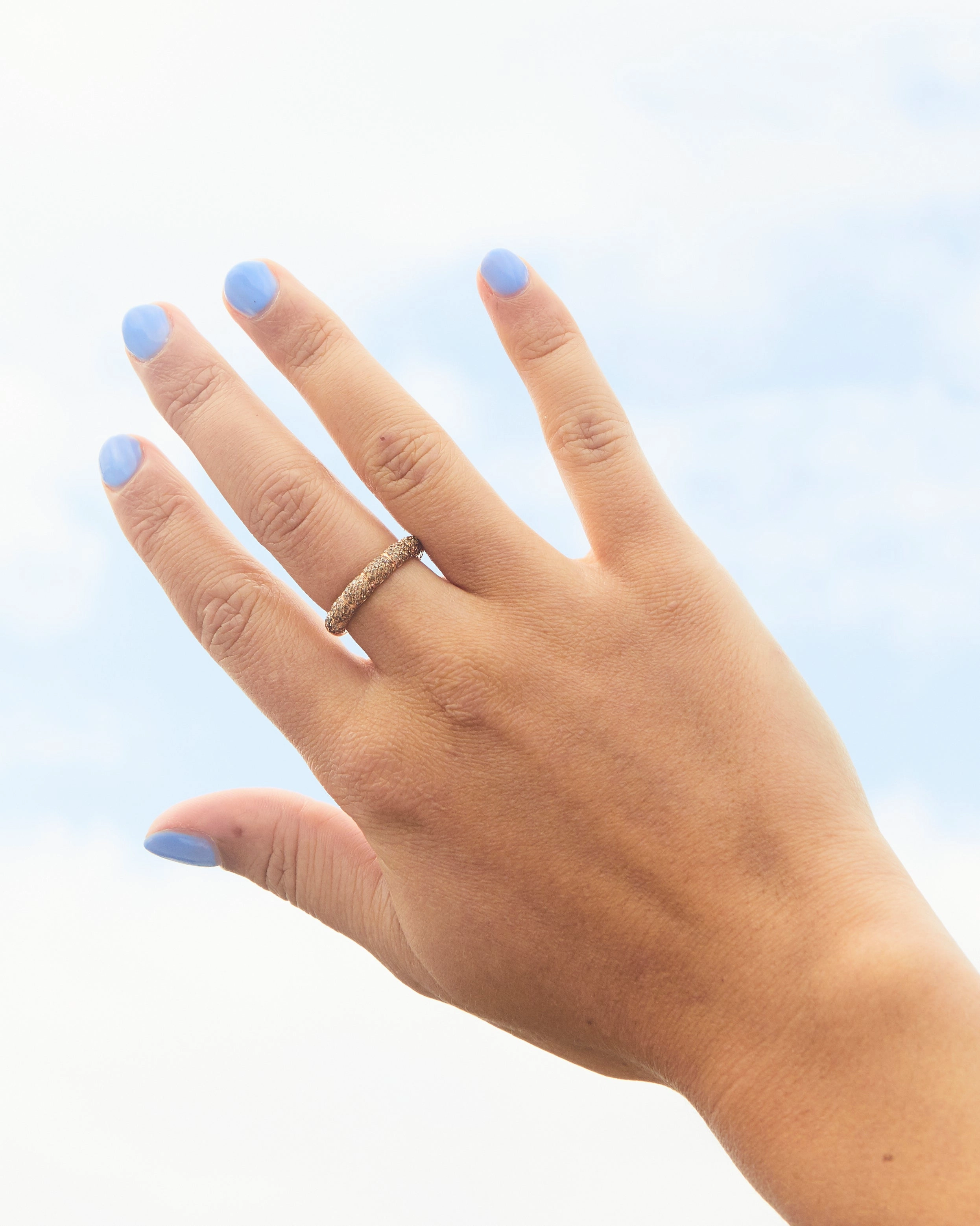 Rose gold and brown diamond ring