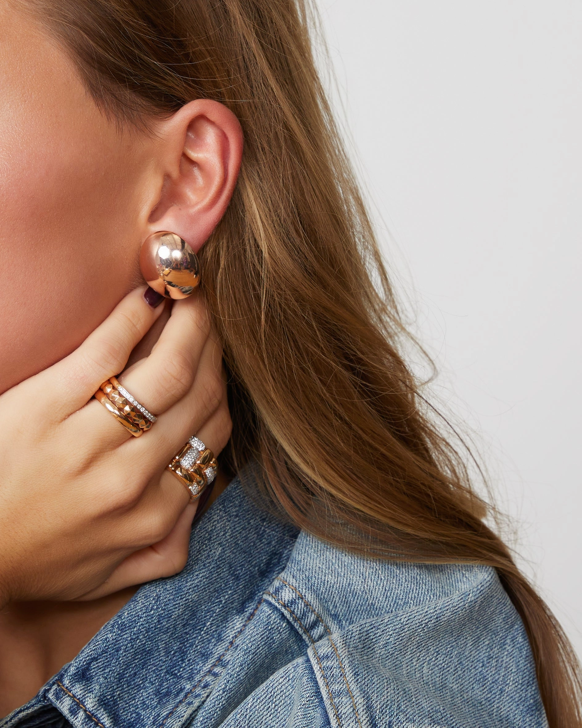 Rose gold and diamond ring