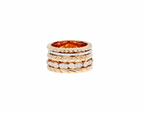 Rose gold and diamond ring
