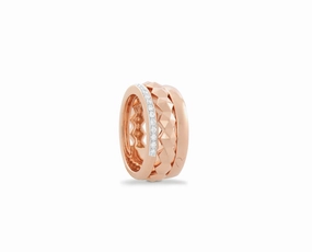 Rose gold and diamond ring