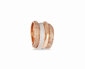 Rose gold diamond and brown diamond ring