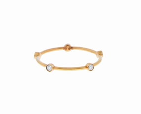 Rose gold ring with diamonds