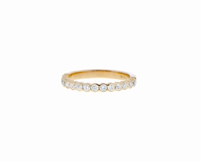 Rose gold ring with diamonds