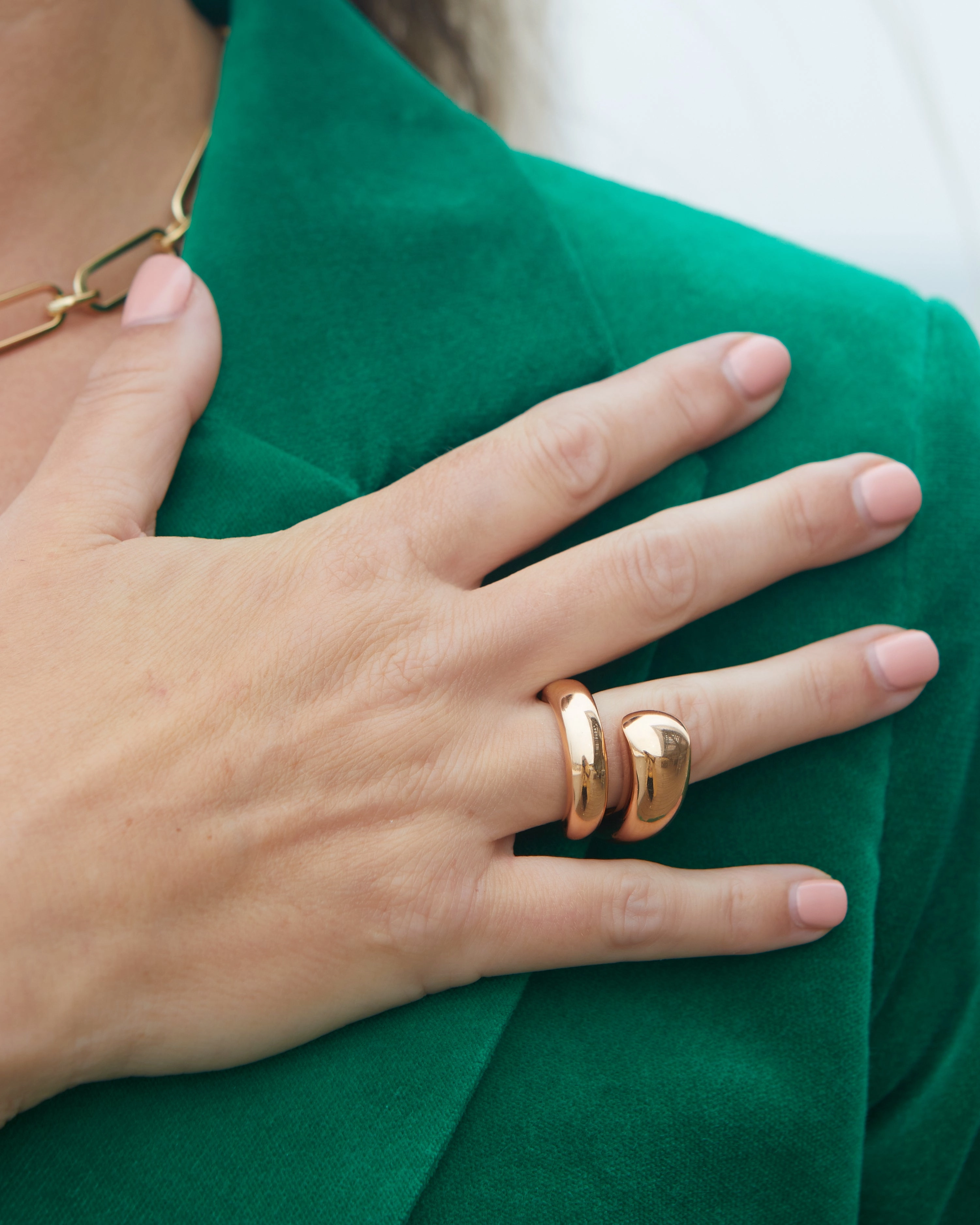Rose gold wrap ring