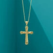 Ross-Simons 14K Yellow Gold Openwork Cross Pendant Necklace