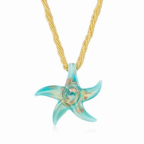 Ross-Simons Italian Murano Glass Starfish Necklace