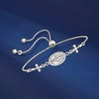 Ross-Simons Italian Sterling Silver Miraculous Medal Bolo Bracelet