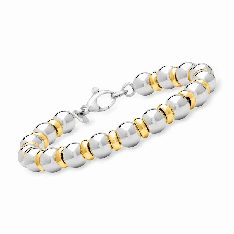 Ross-Simons Italian Two-Tone Sterling Silver Bracelet