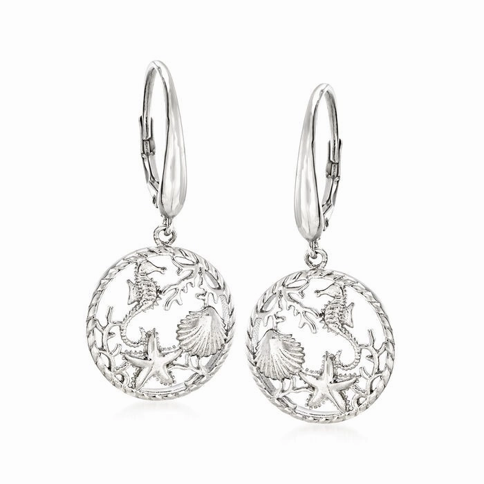 Ross-Simons Sterling Silver Sea Life Earrings