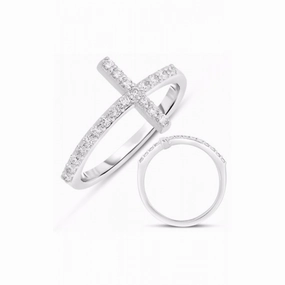 S Kashi & Sons Crosses Fashion Ring D4350WG