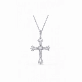 S Kashi & Sons Crosses Necklace P3224WG